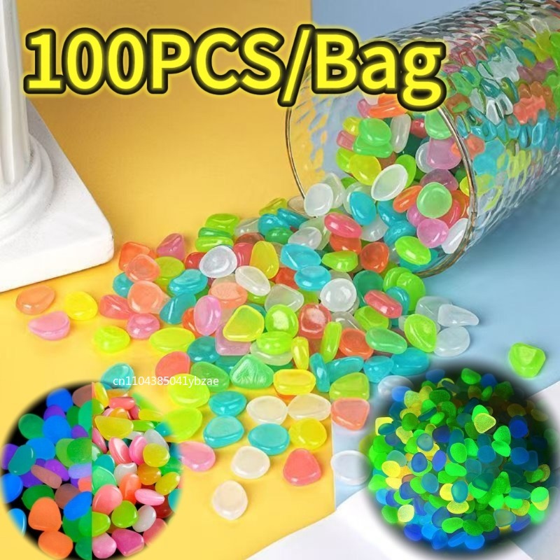 Aquarium Planted - 100-800pcs Glow in The Dark Pebbles,