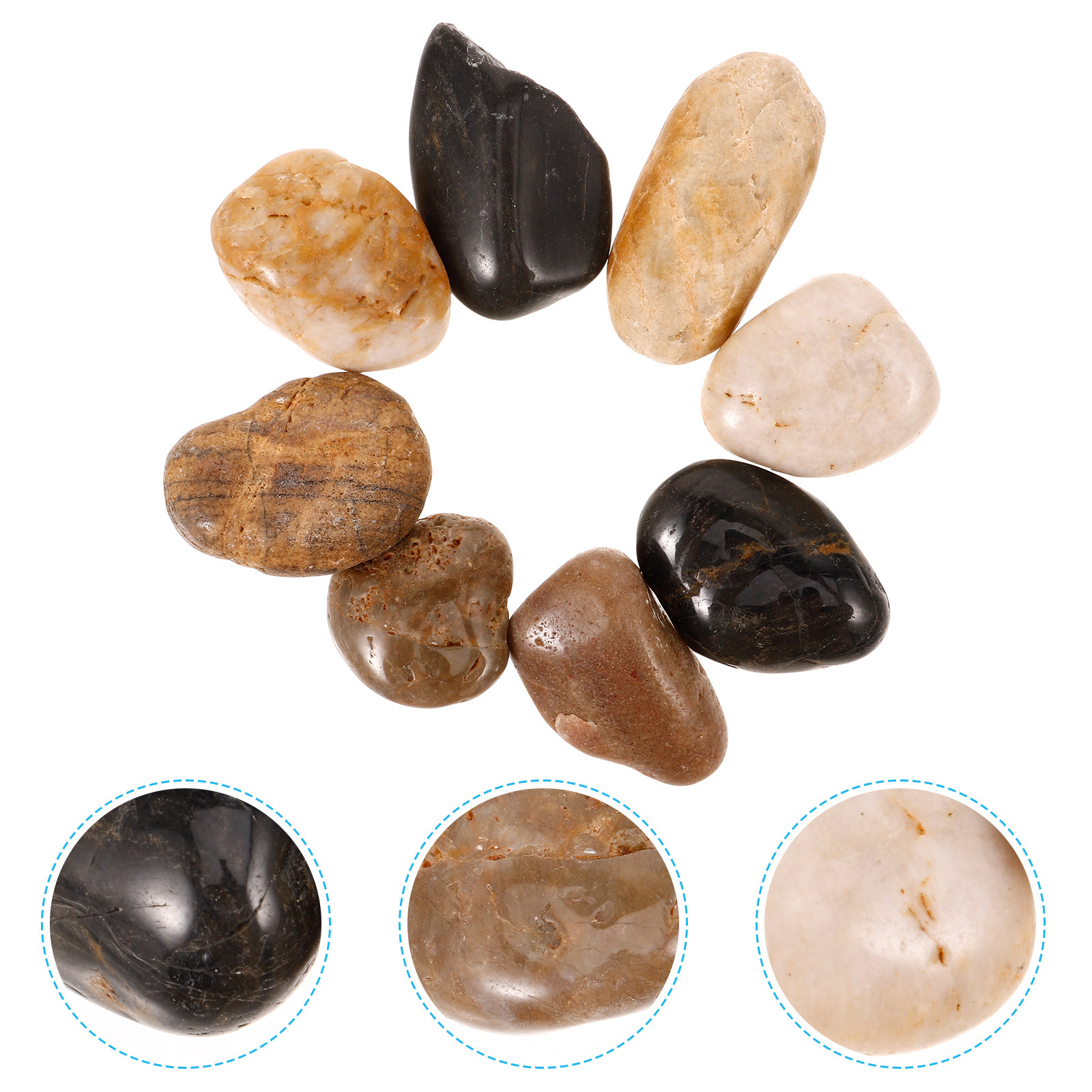 Aquarium Planted - 1Set Aquarium Pebbles Delicate Gravel 500G