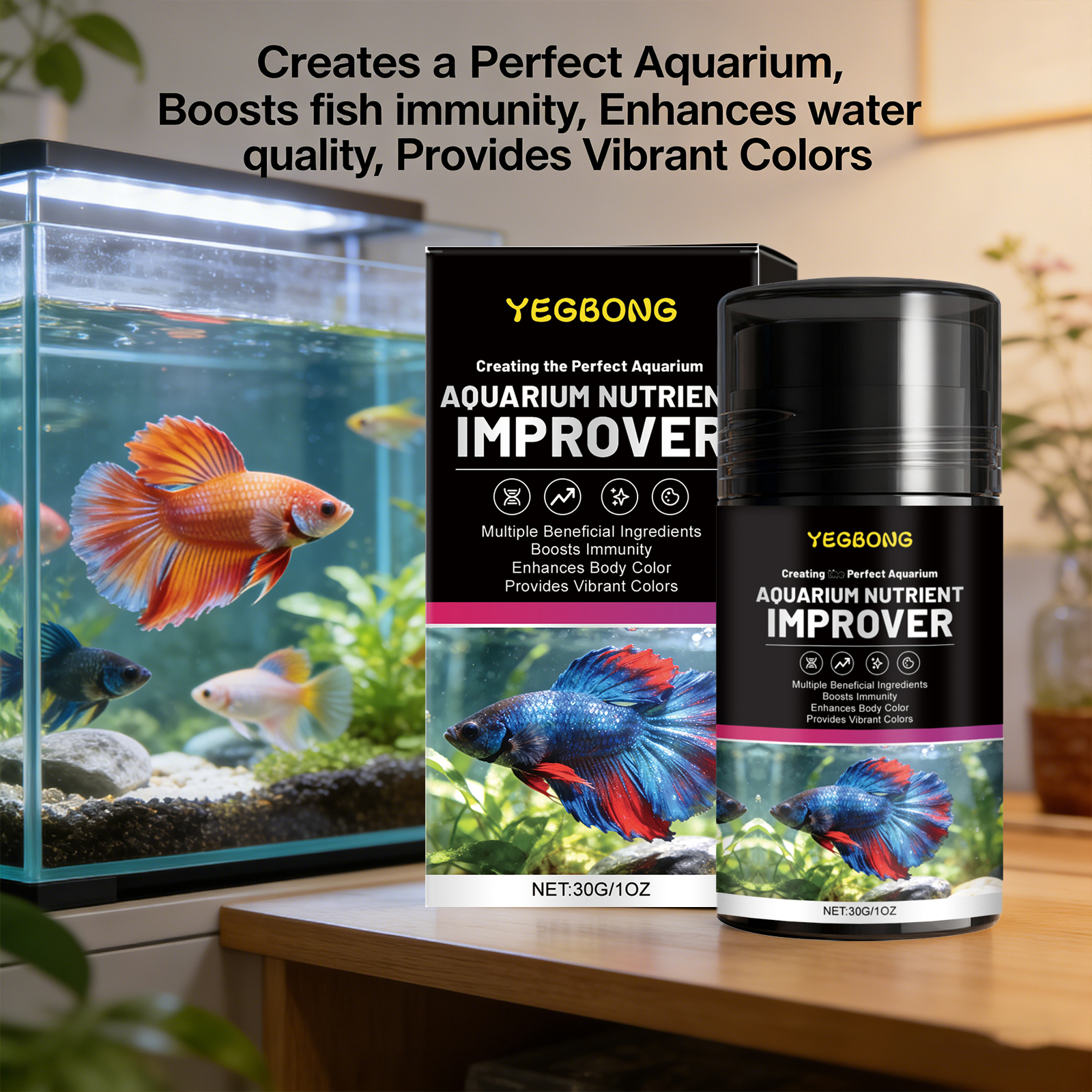 Aquarium Plant Fertilizer - Aquarium Nutrient Improver Promoting Growth Supplement