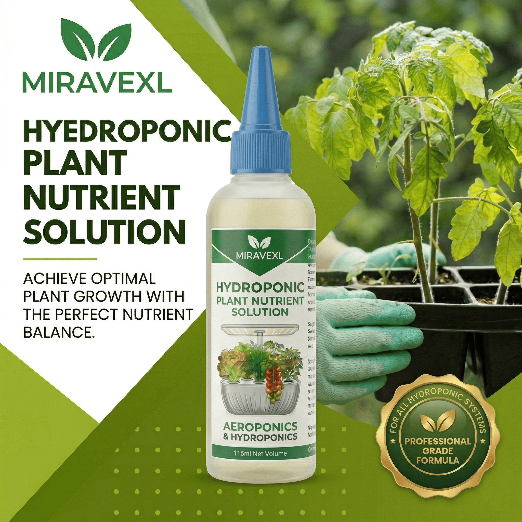 Liquid Fertilizer All In - MIRAVEXL 115ml Hydroponic Liquid Plant Food