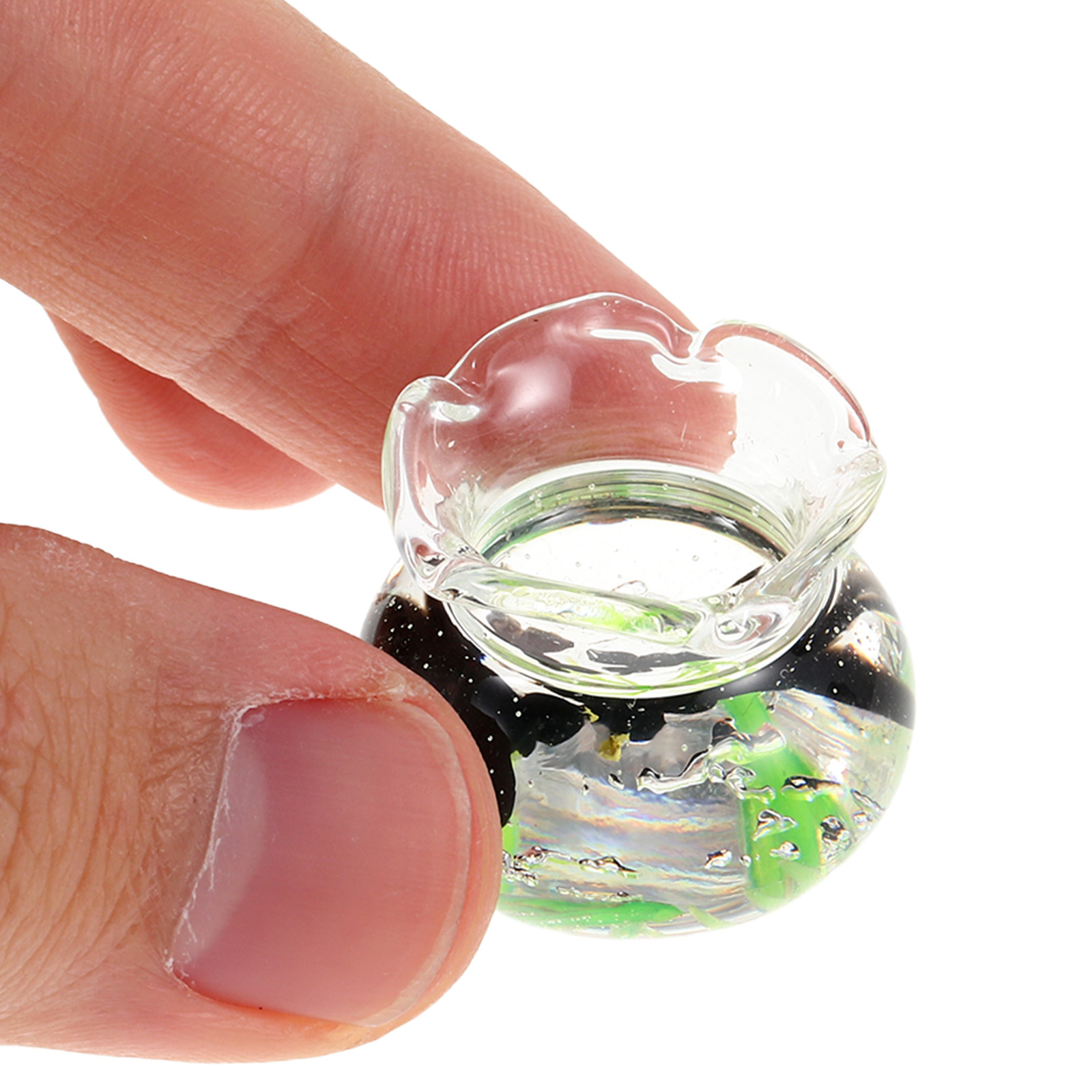 Aquarium Planted - Mini Round Resin Fish Bowl Tiny
