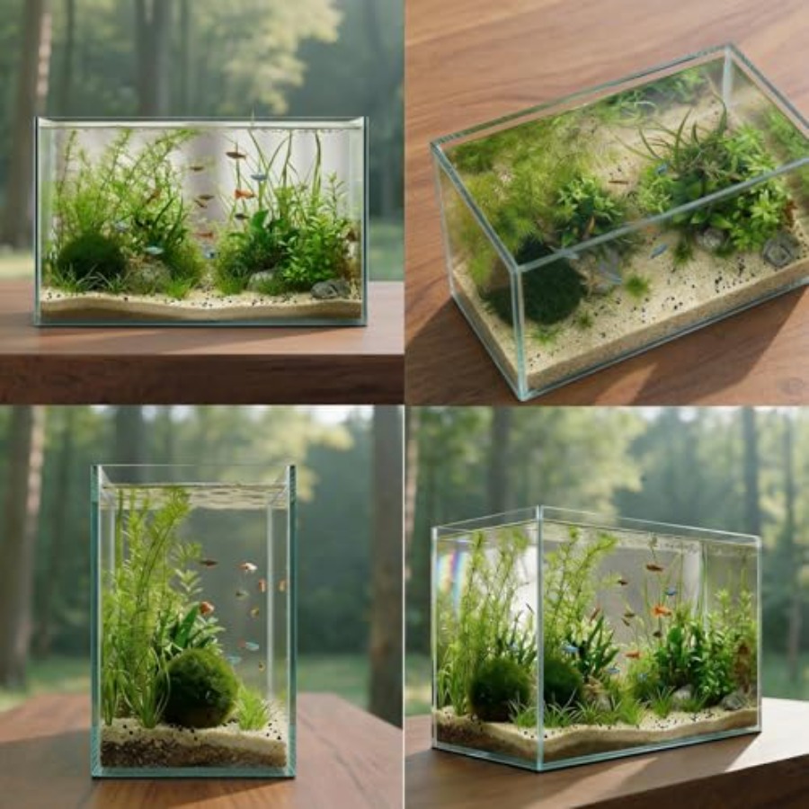 Glass Fish Tank Open-Back Lid  – Planted Aquarium For Goldfish Bewertung und Preis