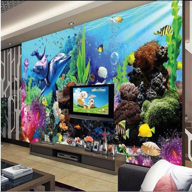 beibehang custom tereo tropica – Planted Aquarium Wallpaper Bewertung und Preis